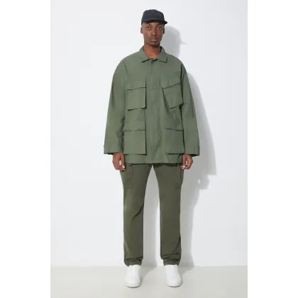 Zdjęcie Engineered Garments kurtka bawełniana BDU kolor zielony przejściowa oversize OR174.CT010