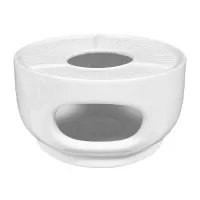 Zdjęcie Stylowy biały porcelanowy podgrzewacz w stylu nowoczesnym - Seltmann Weiden