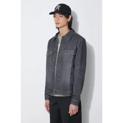 Zdjęcie Wood Wood kurtka jeansowa Ivan Denim męska kolor czarny przejściowa 12315107.7051