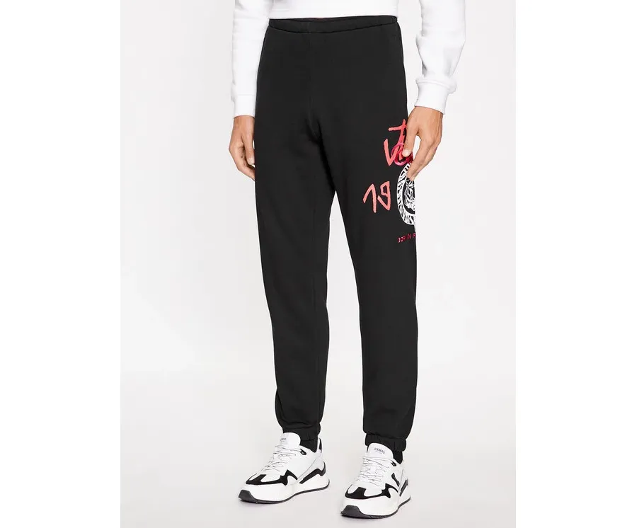 obrazek 1 Just Cavalli Spodnie dresowe 75OAAI01 Czarny Regular Fit