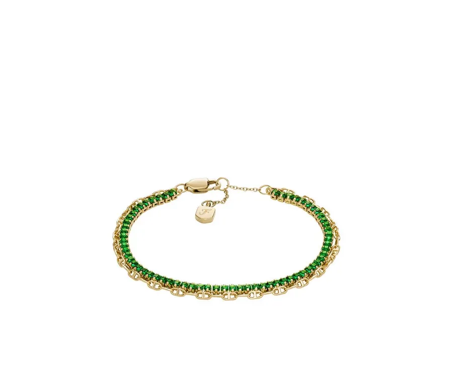 obrazek 1 Fossil Bransoletka Heritage D-Link Glitz JA7272710 Złoty