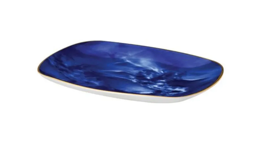 obrazek 1 Taca prostokątna 13x18 cm Malachit Adamastor z porcelany