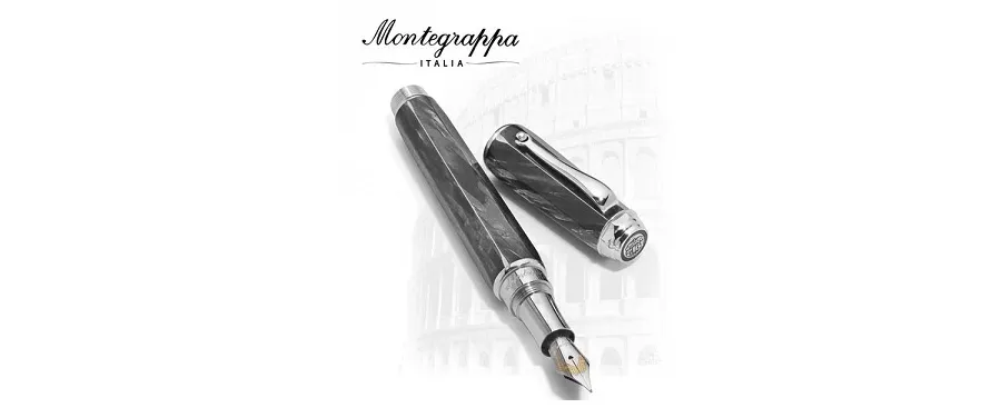 obrazek 1 Grey Emblema Pióro Wieczne Celluloid Montegrappa