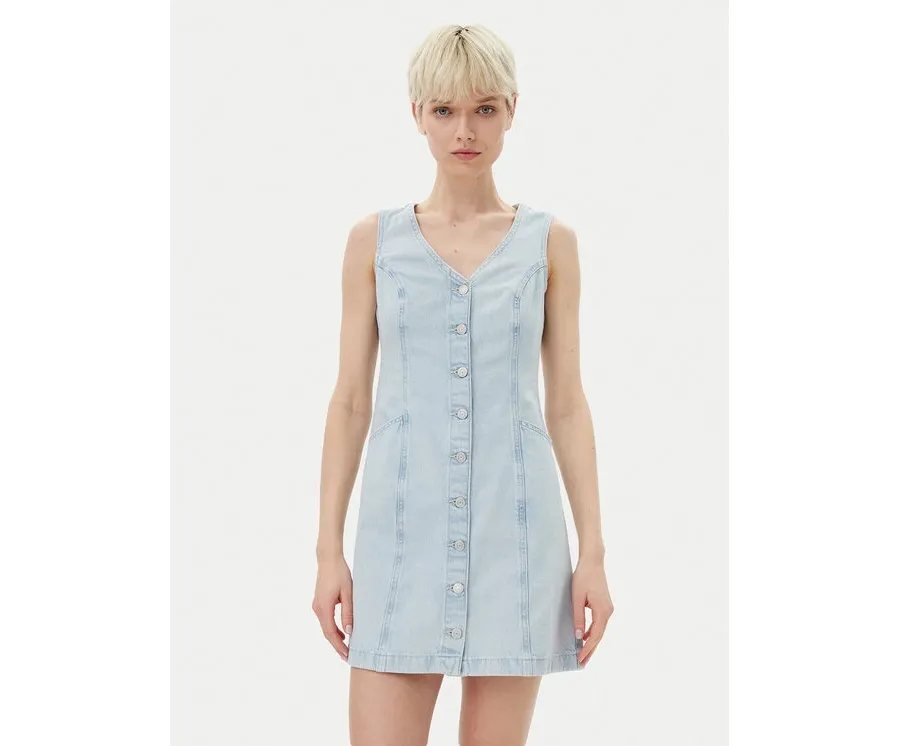 obrazek 1 Levi's® Sukienka jeansowa Vianna Vest 001WL-0000 Błękitny Regular Fit