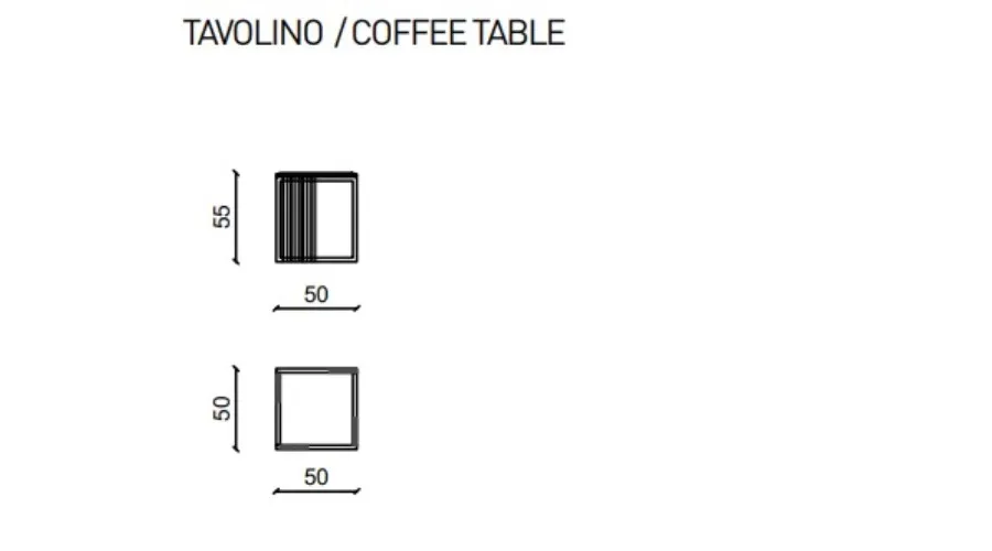 obrazek 2 Stolik kawowy 50x50cm na metalowo-skórzanej podstawie z blatem z drewna lub marmuru - Ulivi Salotti