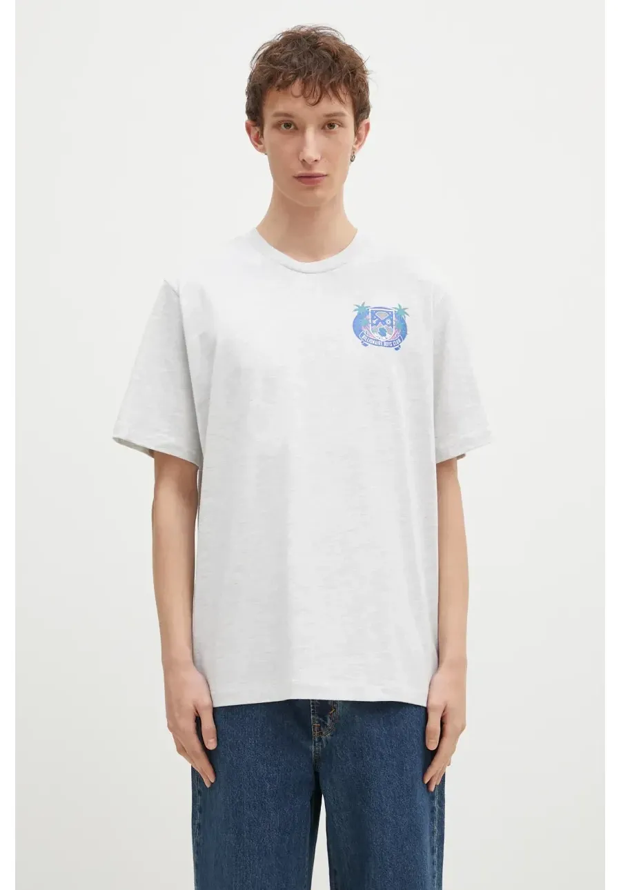 obrazek 1 Billionaire Boys Club t-shirt bawełniany Tropical Crest męski kolor szary z nadrukiem B24461