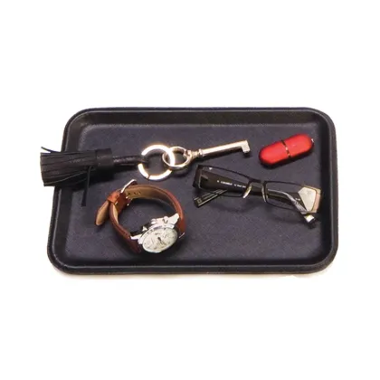 Zdjęcie Prostokątna taca skórzana - uniwersalna