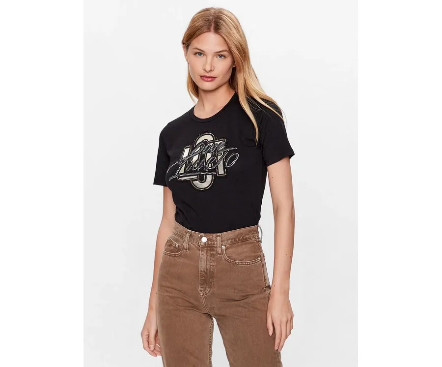 obrazek 1 Liu Jo T-Shirt CF3320 JS003 Czarny Regular Fit