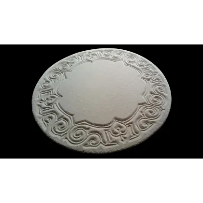Picture Exclusive round rug, hand-carved from 100% wool