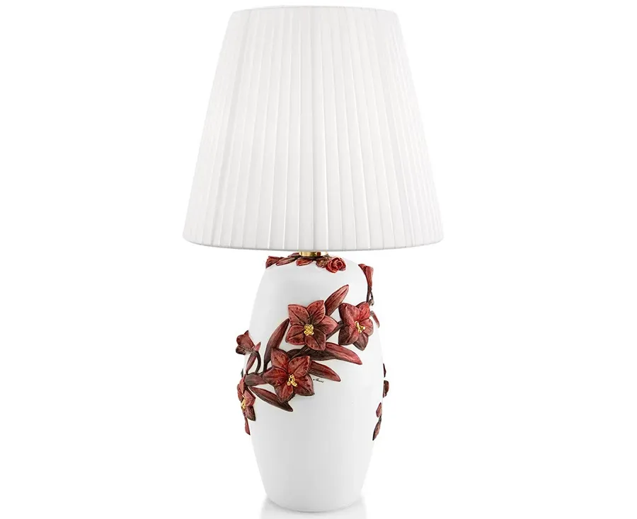 obrazek 1 Lampa z ceramiki z ozdobnym kwiatem
