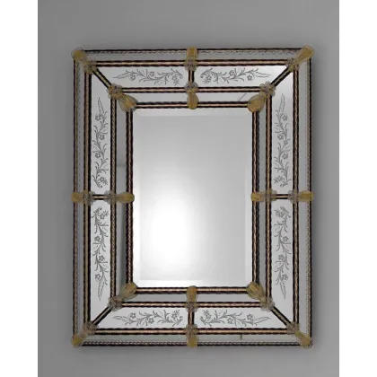 Zdjęcie Stylowe weneckie lustro wykonane ze szkła Murano