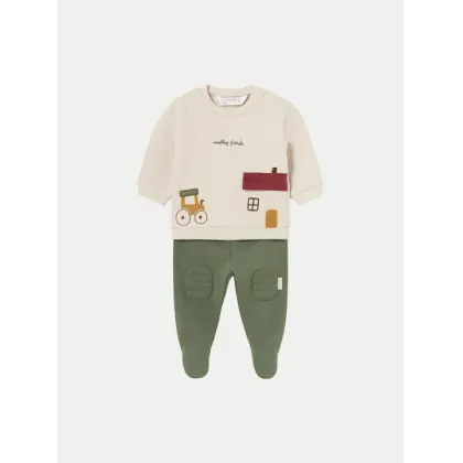 Zdjęcie Mayoral Komplet bluzka i półśpiochy 2515 Zielony Regular Fit