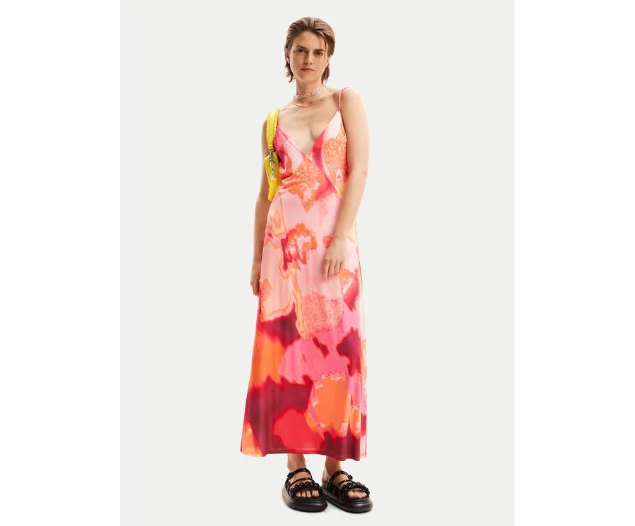 obrazek 1 Desigual Sukienka letnia Nerea 24SWVK19 Różowy Regular Fit