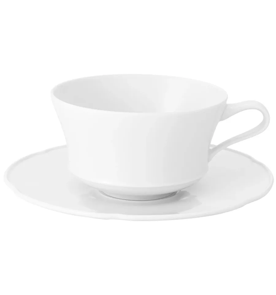 obrazek 1 Klasyczna porcelanowa filiżanka śniadaniowa ze spodkiem z eleganckiej kolekcji Crown White - Vista Alegre