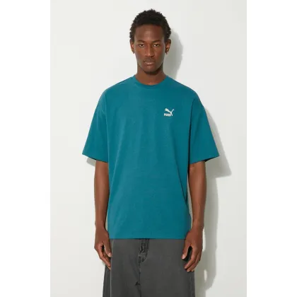 Zdjęcie Puma t-shirt bawełniany BETTER CLASSICS męski kolor niebieski z aplikacją 679188