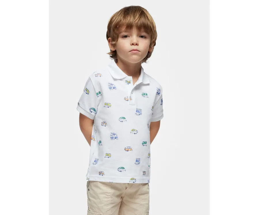 obrazek 1 Mayoral Polo 3107 Biały Regular Fit