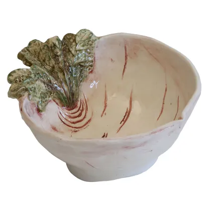 Zdjęcie Fascynująca ceramiczna miska w kształcie rzodkiewki 17 cm - Virginia Casa