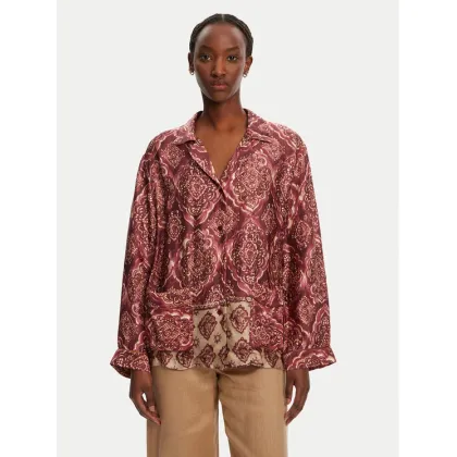 Zdjęcie ViCOLO Koszula TD0378 Bordowy Relaxed Fit