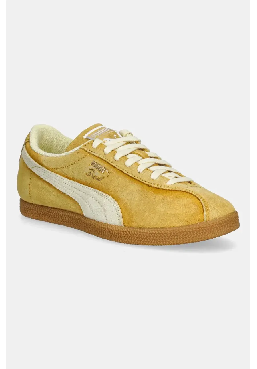 obrazek 1 Puma sneakersy zamszowe Brasil The NeverWorn V kolor żółty 401643