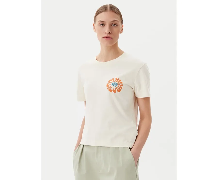 obrazek 1 Quiksilver T-Shirt EQWZT03181 Beżowy Relaxed Fit