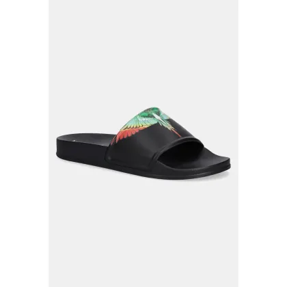 Zdjęcie Marcelo Burlon klapki Icon Wings Sliders Black Multicolor męskie kolor czarny CMIC001S25MAT0011084