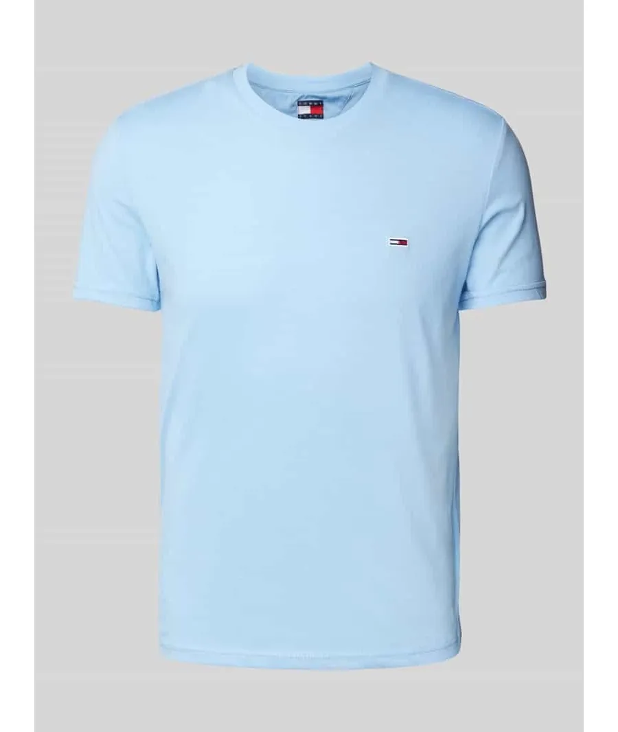 obrazek 1 Tommy Jeans T-Shirt Jaspe DM0DM20363 Błękitny Slim Fit