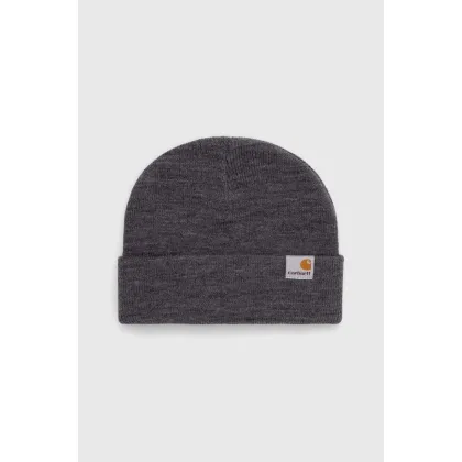 Zdjęcie Carhartt WIP czapka Stratus Hat Low kolor szary z grubej dzianiny I025741.ZMXX