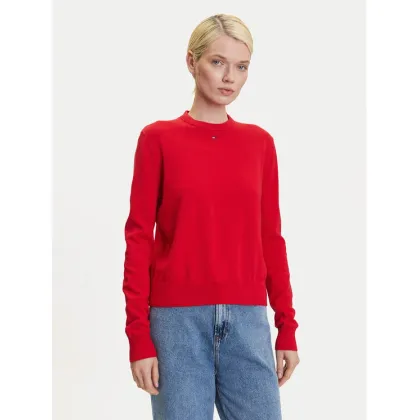Zdjęcie Tommy Jeans Sweter Essential DW0DW20159 Czerwony Regular Fit