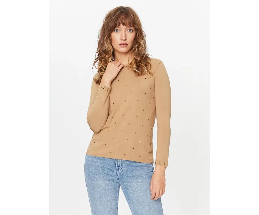 obrazek 1 TWINSET Sweter 232TT3170 Beżowy Regular Fit