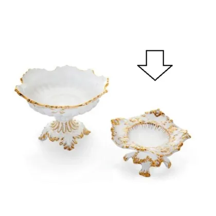 Picture Baroque cake stand made of ceramics - Ceramiche ML