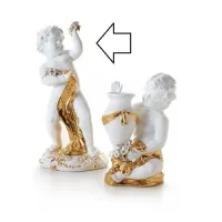 Picture Italian baroque figurine of a standing cupid made of ceramics - Ceramiche ML