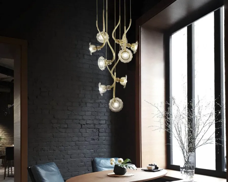 obrazek 2 Prestiżowa włoska szklana lampa wisząca - szkło murano wykonane ręcznie