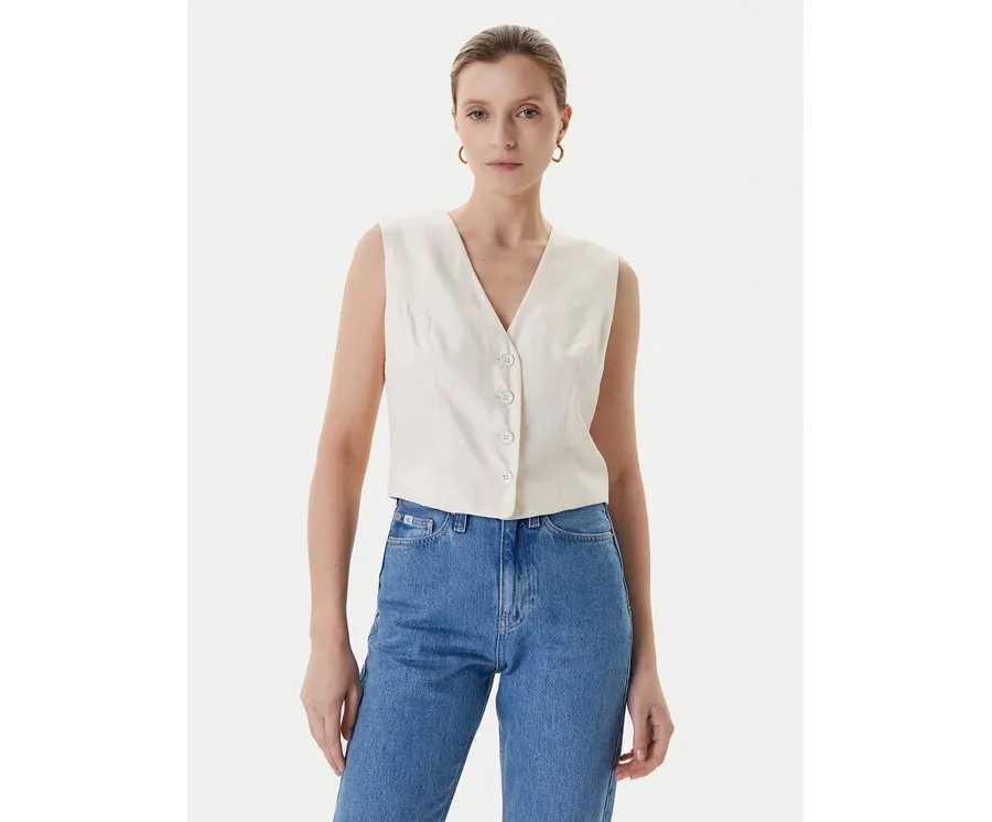 obrazek 1 Guess Kamizelka W5YH51 WH5N2 Écru Regular Fit