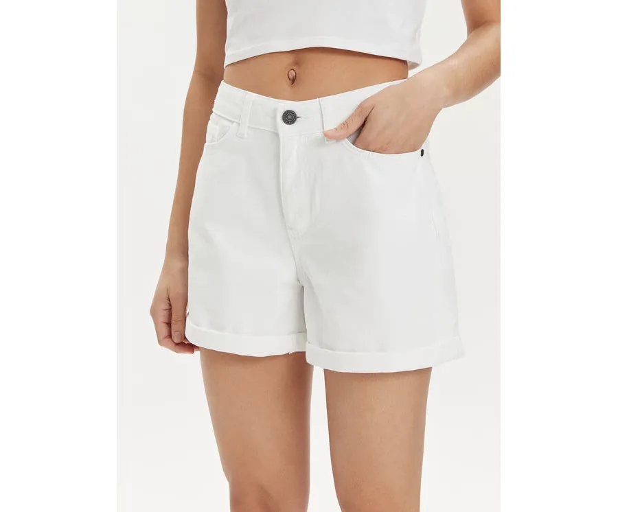 obrazek 1 Noisy May Szorty jeansowe Smiley 27029288 Biały Relaxed Fit