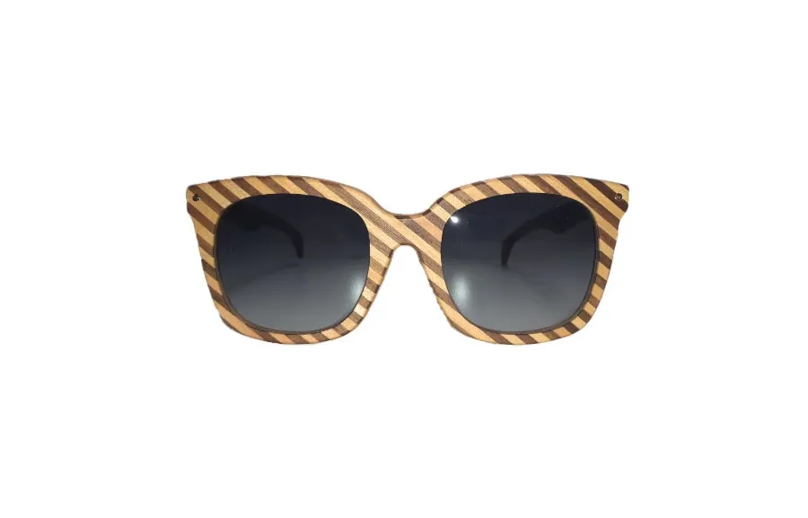 obrazek 1 Damskie okulary przeciwsłoneczne z drewnianymi oprawkami - Legno Light