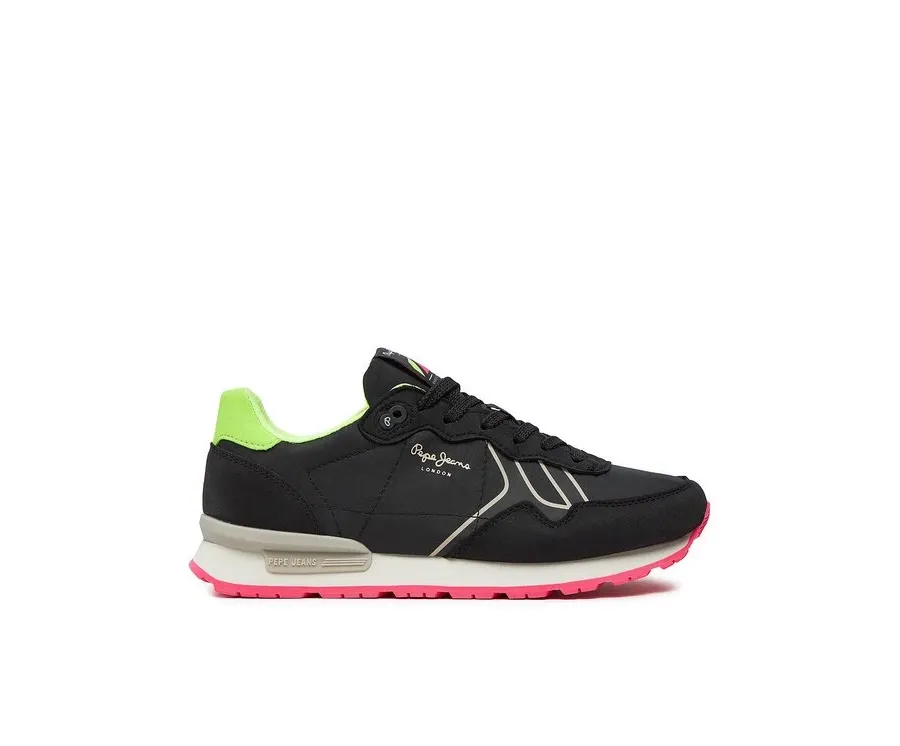 obrazek 1 Pepe Jeans Sneakersy Brit Neon W PLS40011 Czarny