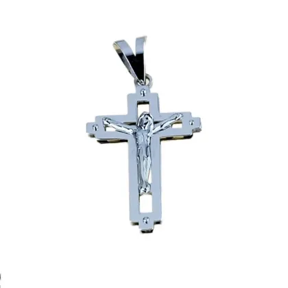 Zdjęcie Stylowy krzyż płytowy podwójny wym.20x14mm.