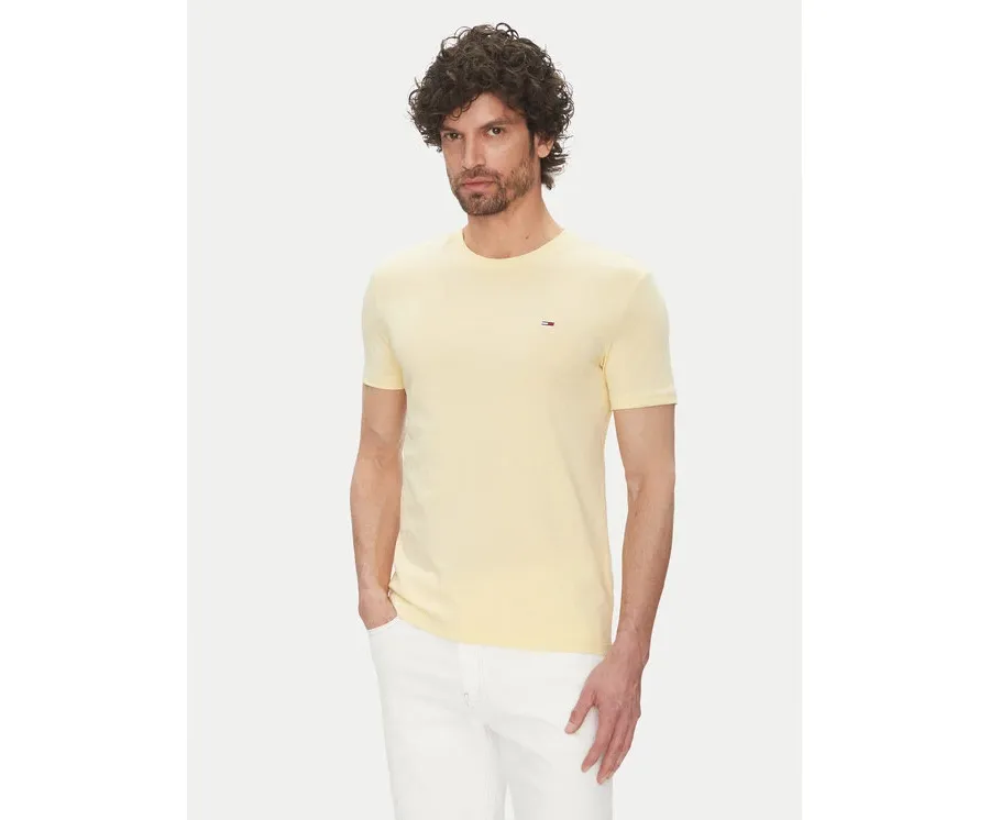 obrazek 1 Tommy Jeans T-Shirt DM0DM20363 Żółty Slim Fit