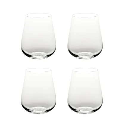 Zdjęcie Zestaw czterech szklanek do whisky old fashion Aroma z linii o stonowanym designie i pozbawionej dekoracji - Vista Alegre