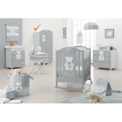 Zdjęcie Elegancka szara szafa do sypialni niemowlaka - Italbaby