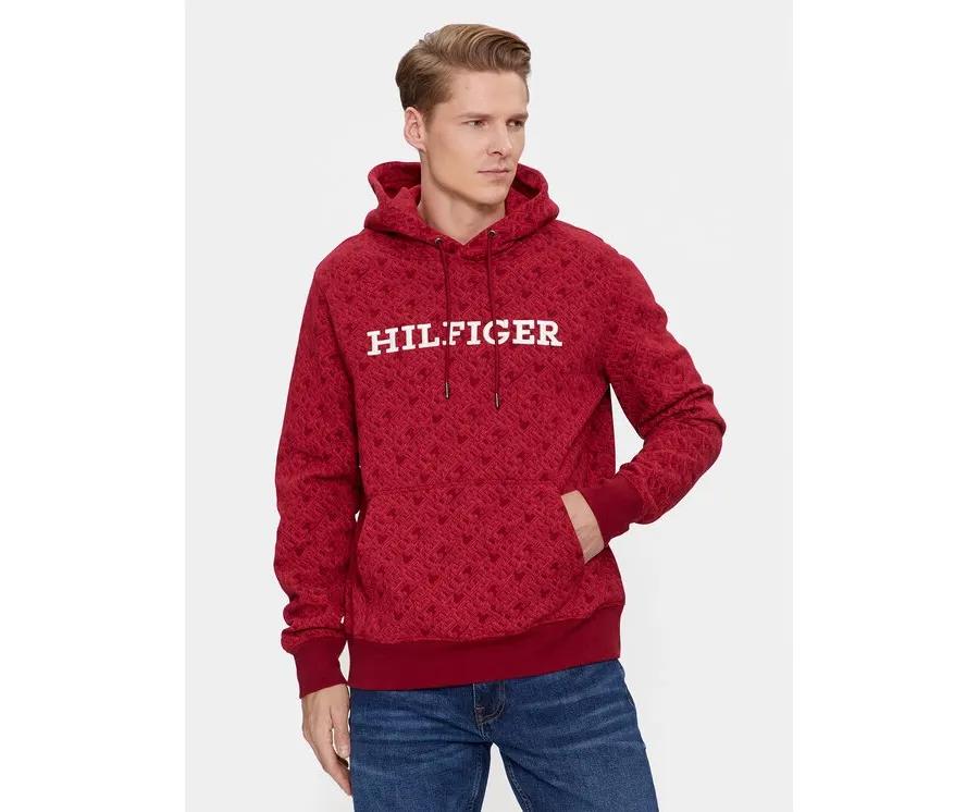 obrazek 1 Tommy Hilfiger Bluza Aop Monogram MW0MW32703 Czerwony Regular Fit