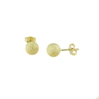 Picture Satin ball-shaped earrings with a diameter of 8 mm