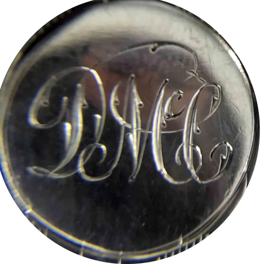 obrazek 6 Srebrne pudełko na zapałki z inicjałami „D M C” Birmingham 1921/22