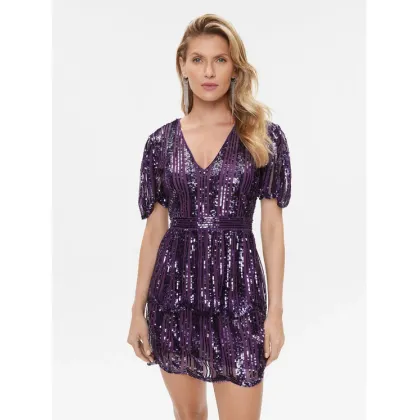 Zdjęcie TWINSET Sukienka koktajlowa 232TT2050 Fioletowy Slim Fit
