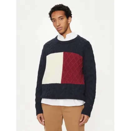 Zdjęcie Tommy Hilfiger Sweter MW0MW36546 Granatowy Regular Fit
