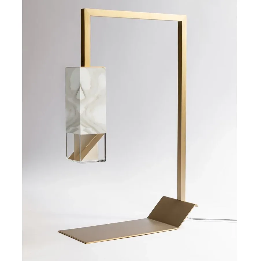 obrazek 1 Elegancka lampa stołowa z marmurowym wykończeniem