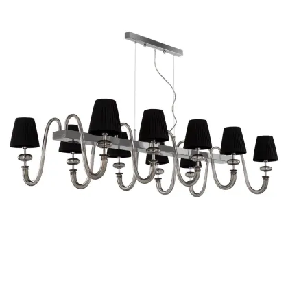 Zdjęcie Elegancki włoski szklany żyrandol - szkło murano wykonane ręcznie do salonu