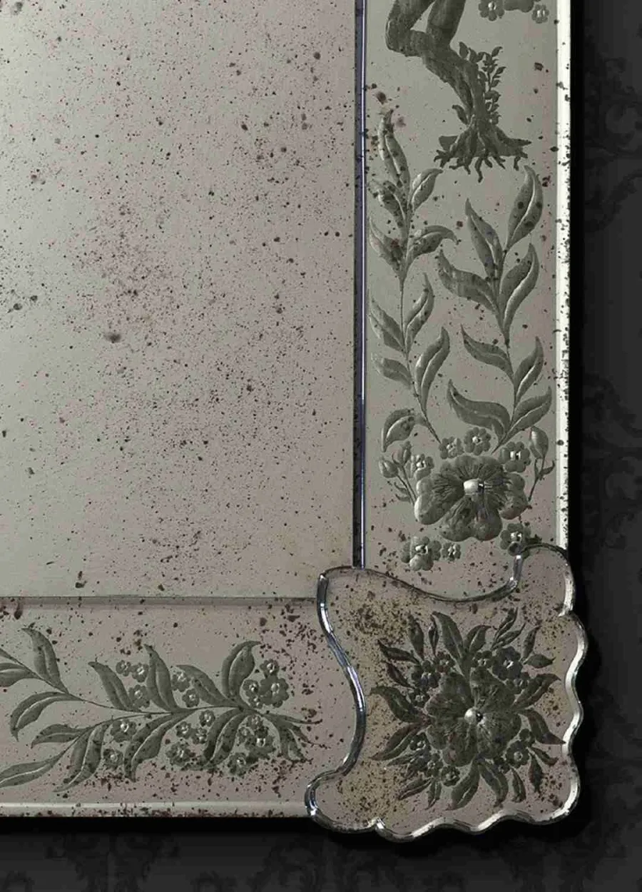 obrazek 3 Klasyczne lustro ze szkła Murano