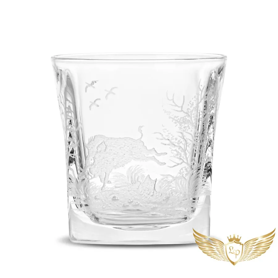obrazek 12 Elegancka grawerowana karafka ze szklankami do whisky - upominek dla myśliwego