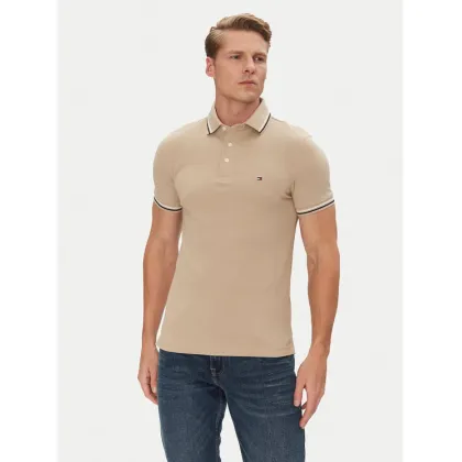 Zdjęcie Tommy Hilfiger Polo Seasonal MW0MW39993 Beżowy Slim Fit